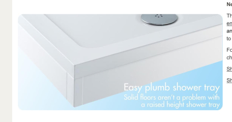Shower trays confusion