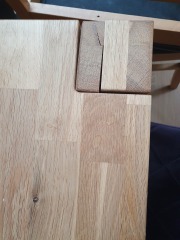 Oak dining table leg
