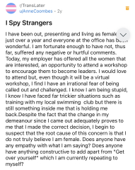 Entitled male refused access to female changing area (despite wearing skirt)