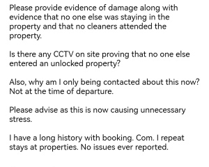 Host charging me for damage. 