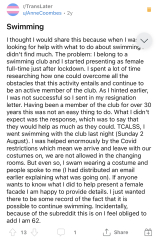 Entitled male refused access to female changing area (despite wearing skirt)