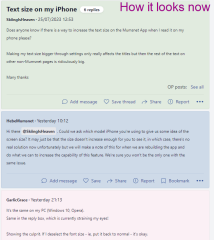 Text size on my iPhone