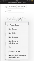 'Do you currently live in the gender you were given at birth?'