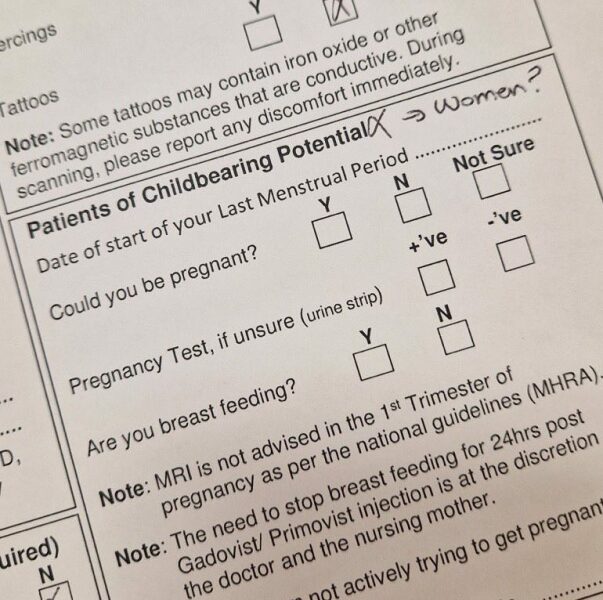 Women labelled ‘patients of childbearing potential’ on private London hospital form