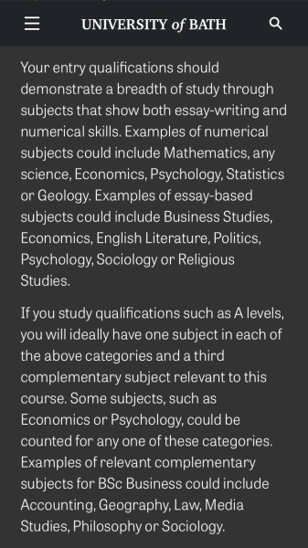A level Business, Media Studies & Sociokogy/Psychology
