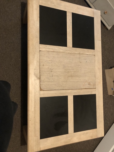 Sawing a coffee table in half