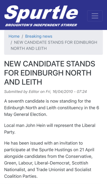 Comedy event cancelled at the Fringe because of Glinner?