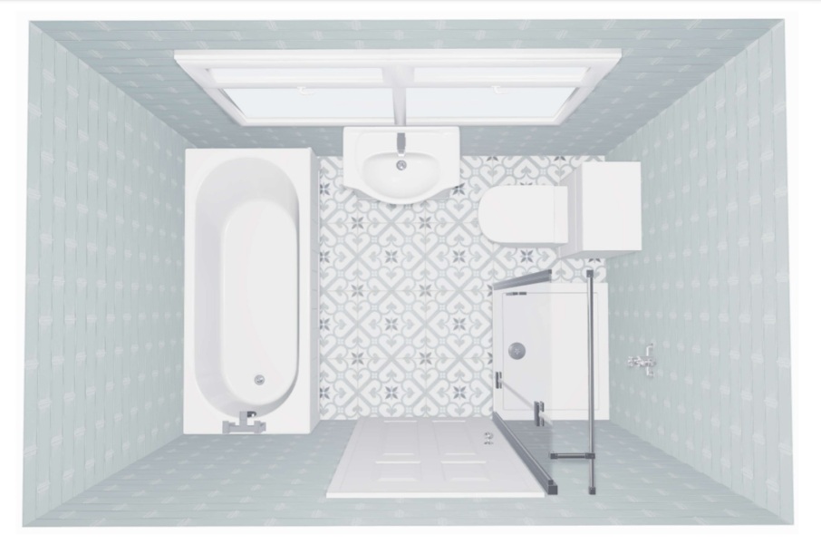 Bathroom - partially covering a window void for a shower - pictures?