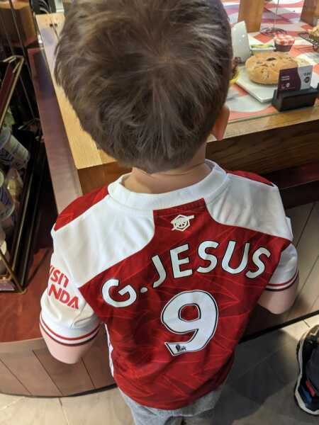 to not want my 4mo to wear a football kit?