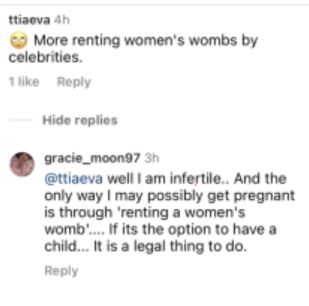 Another celebrity womb renter