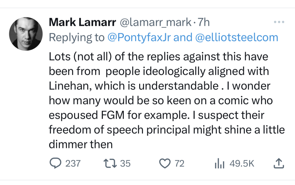 Comedy event cancelled at the Fringe because of Glinner?