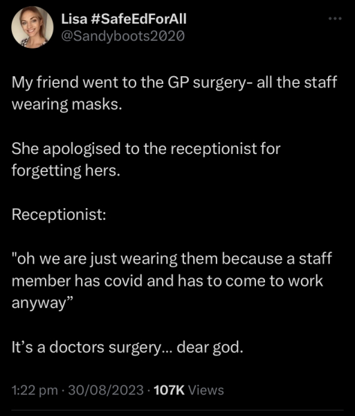 To not want to be around someone who has covid?