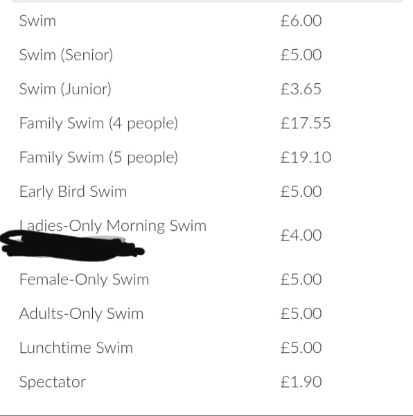 When did swimming become so expensive?
