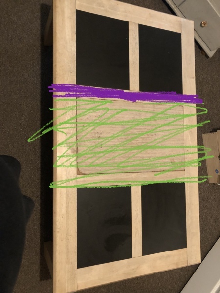 Sawing a coffee table in half