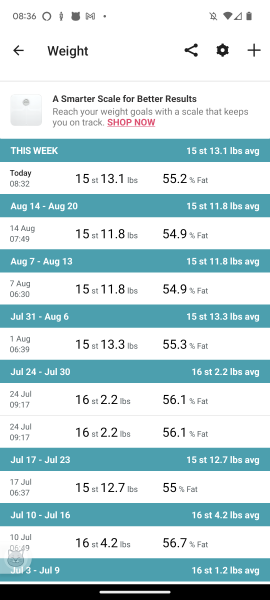 Accountability, 6 1/2 stone to lose 