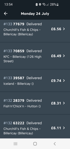 If you are over 50 would you deliver takeaways?