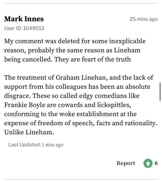Comedy event cancelled at the Fringe because of Glinner?