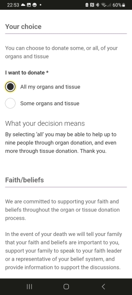 I’ve withdrawn from organ donation register