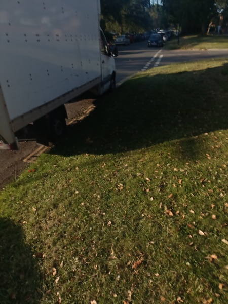 Charity using our street to park their Luton vans.