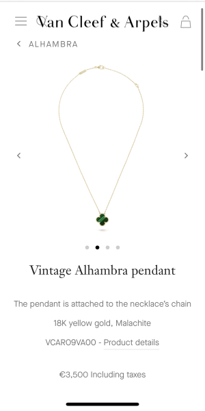 Van Cleef Sweet Alhambra pendant worth it?