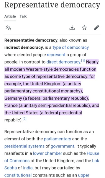 To think that democracy isn't necessarily the best form of government?