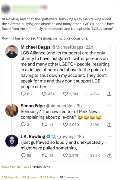 £1 million prize offered for anyone who can provide a clear example of a transphobic J.K. Rowling quote