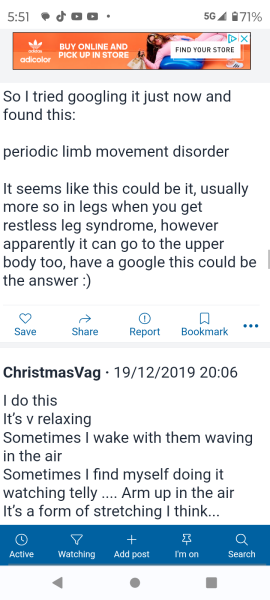 Sleep with arms raised. wtf?!