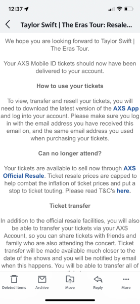 Taylor Swift tickets