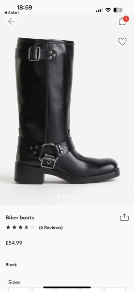 Black biker boots