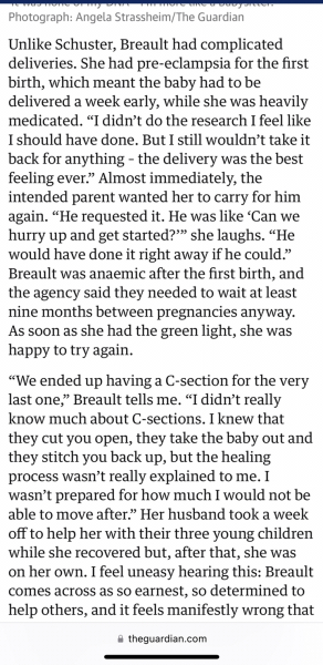 Article about surrogacy in The Guardian 