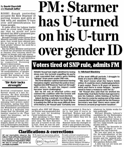 Scottish Labour backs off SNP’s ‘deeply flawed’ self-ID trans law