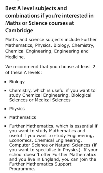 BA/MEng in Chemical Engineering and Biotechnology (Cambridge)