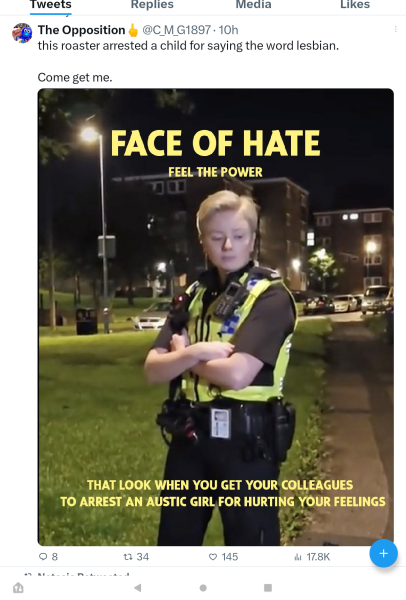 Yet more police idiocy.