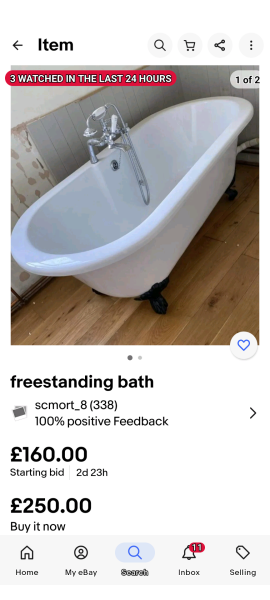 Hate my new bath.. I could cry..