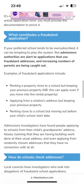 Primary School Admissions Criteria
