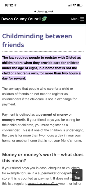 Paying grandparents/family members to look after baby