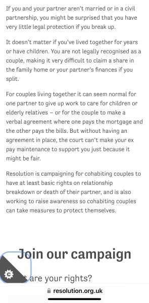 Rights of an unmarried partner?