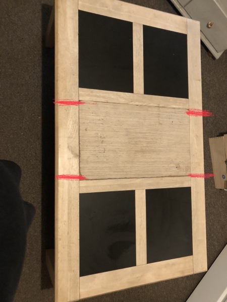 Sawing a coffee table in half