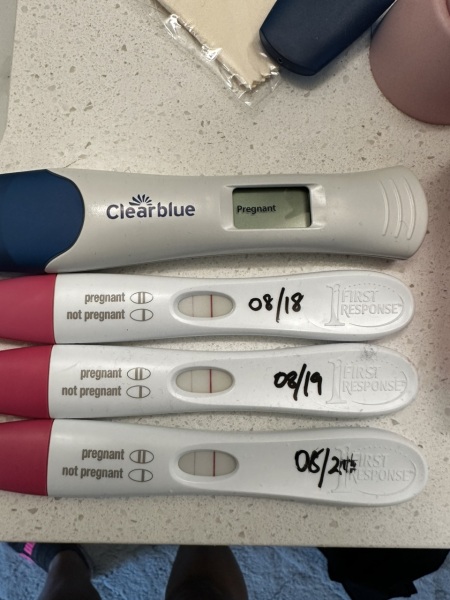 Only faint lines at 17dpo
