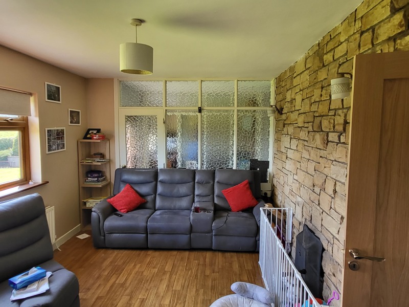 Design/ style help for dated living room - pics included
