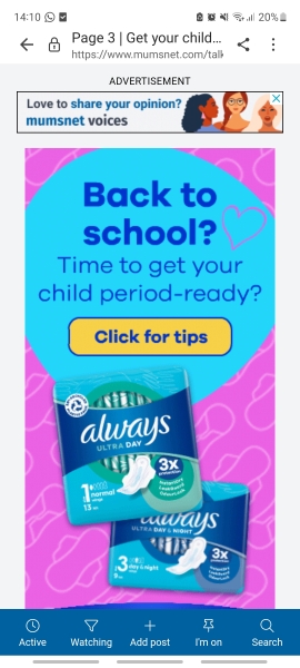 Get your child period ready