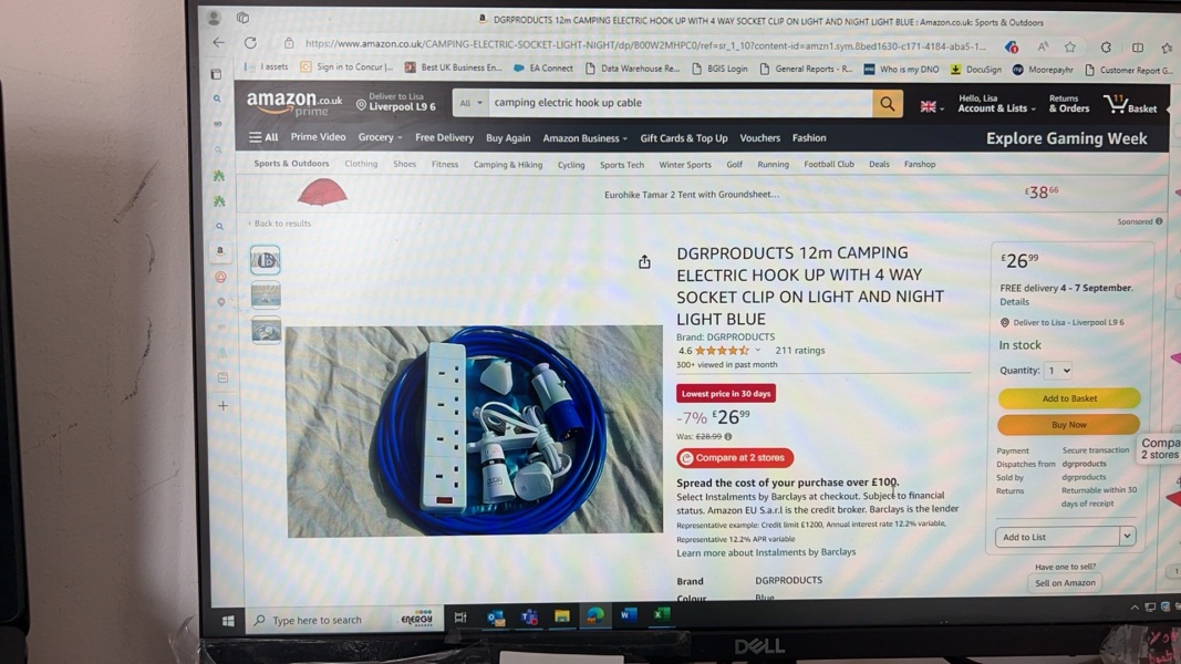 Camping plug for elec hook up