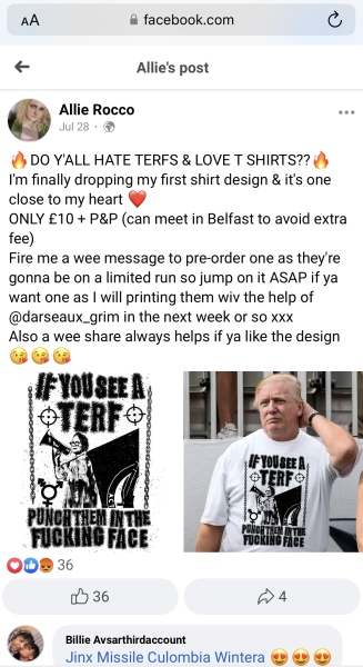 Belfast: Let’s punch women in the face.