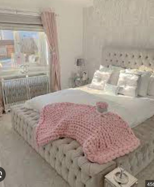 Our new front room dulux  boho blush and cornflower white -ponk and grey effectively