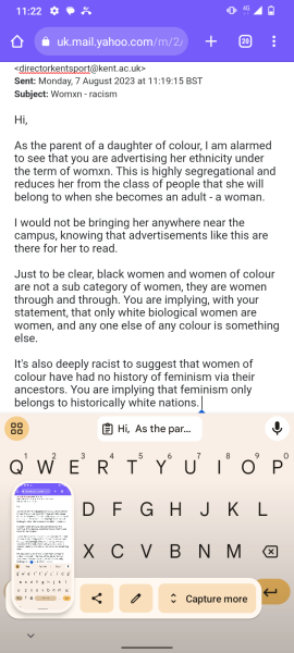 University gym "womxn only sessions"