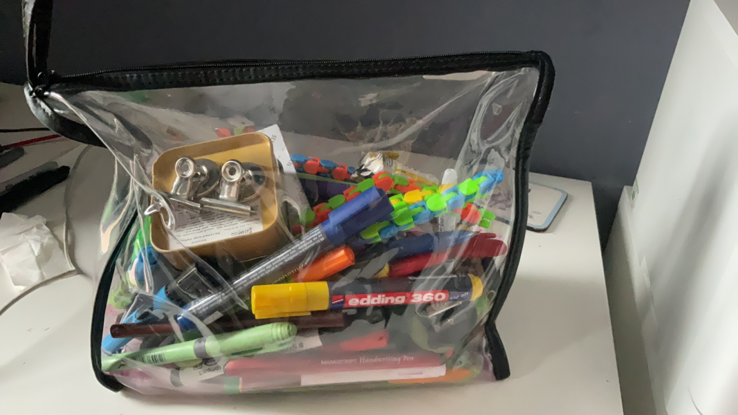 Clear toiletries bag?