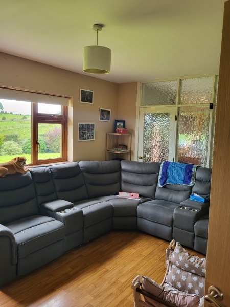 Design/ style help for dated living room - pics included