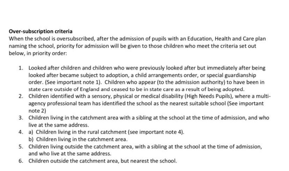 Giving a fraudulent address for secondary school place
