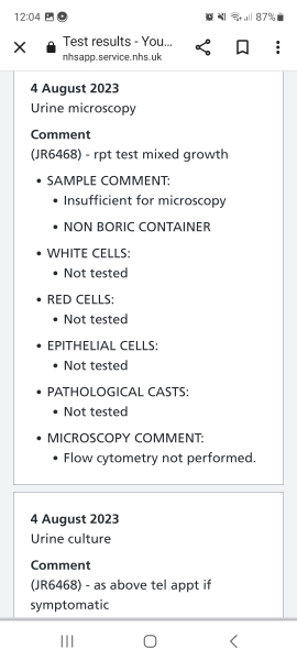UTI Symptoms not going away & scared 