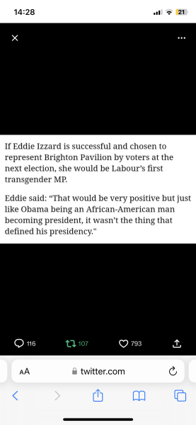 Eddie Izzard running for Labour MP in Brighton